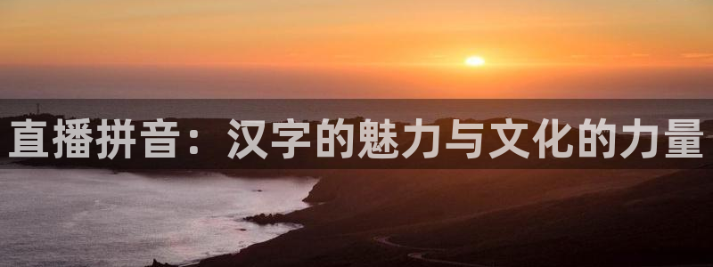 857体育赛事直播平台：直播拼音：汉字的魅力与文化的力量